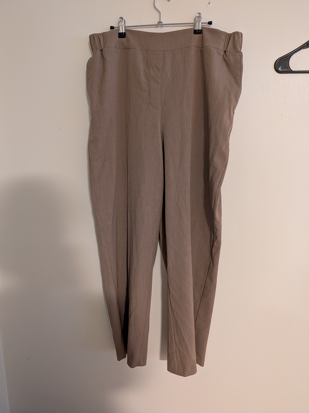 Lane Bryant Slim High-Waist Trousers in Taupe
